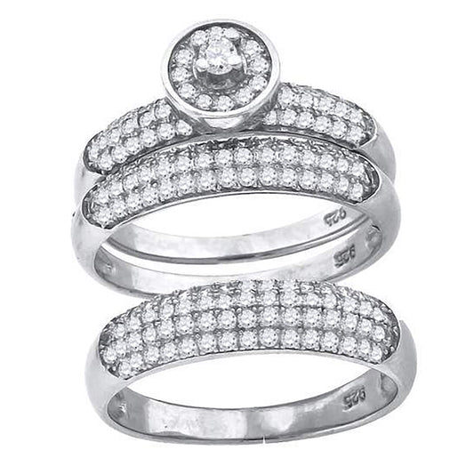 925 Sterling Silver Cz Ring S6