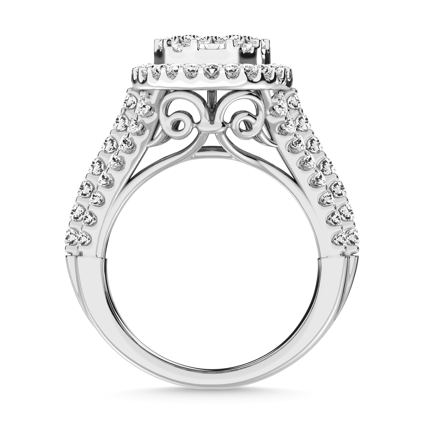 Diamond 2 7/8 Ct.Tw. Engagement Ring in 14K White Gold