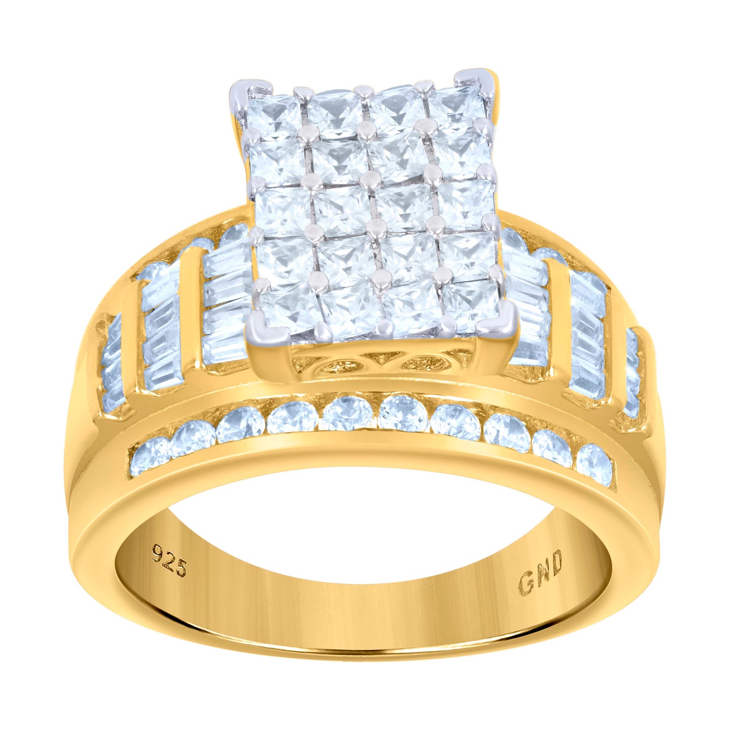 925 Sterling Silver Cz Ring S6