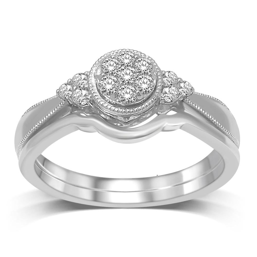 10K White Gold 1/5 Ct.tw Diamond Bridal Ring