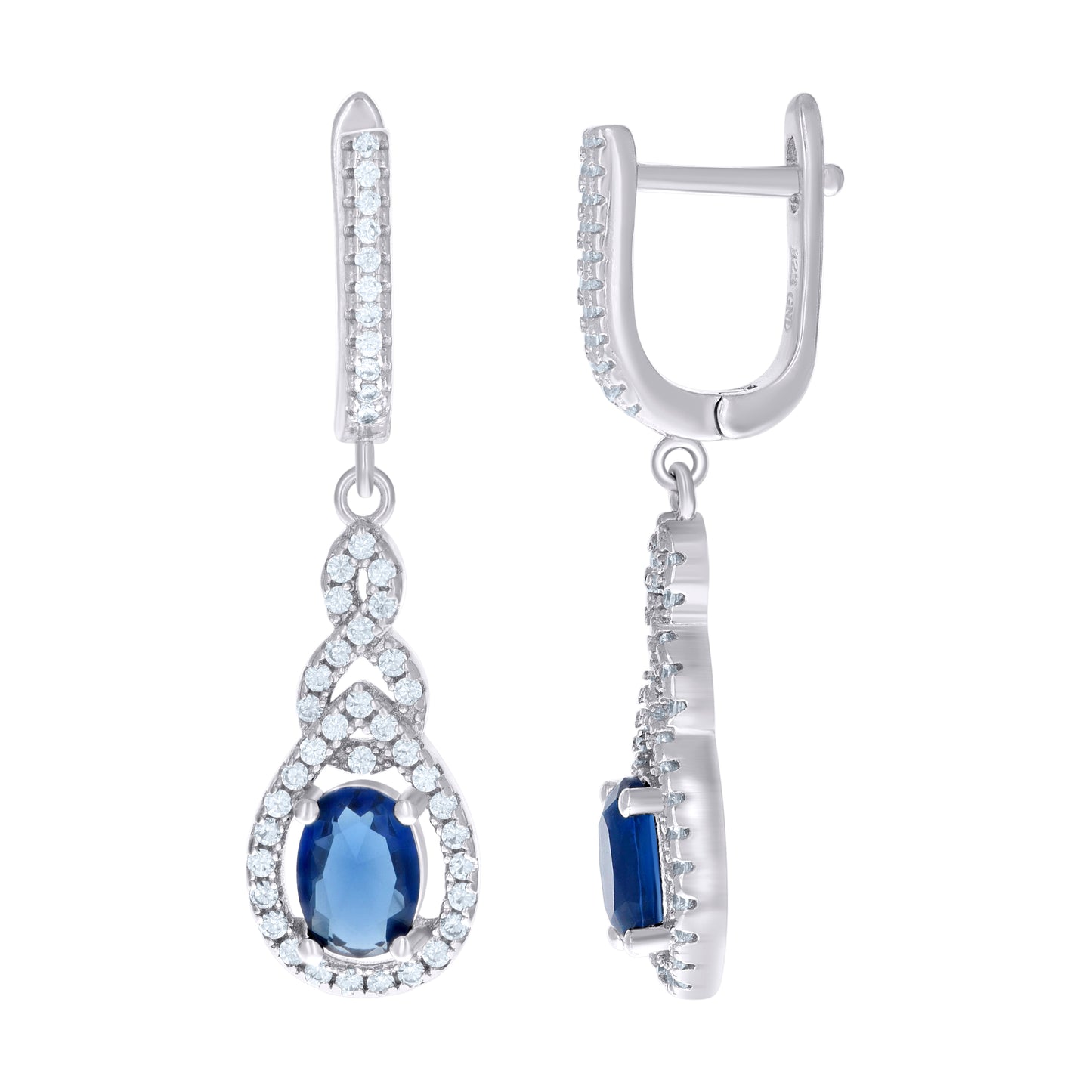 925 Sterling Silver Cz Earring