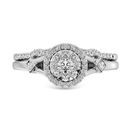 Diamond 1/2.Tw. Bridal Ring in 14K White Gold