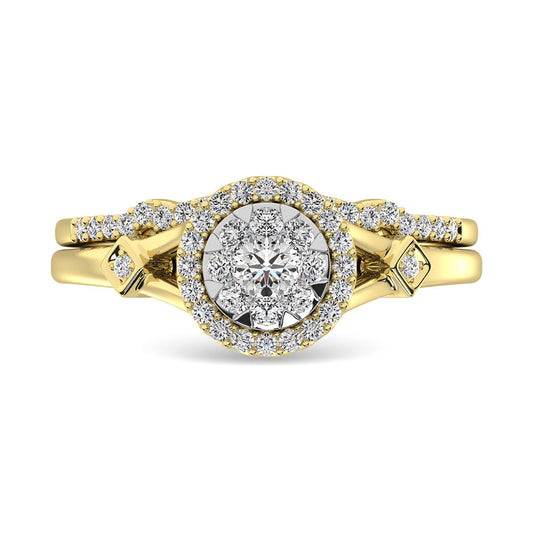 Diamond 1/2.Tw. Bridal Ring in 14K Yellow Gold