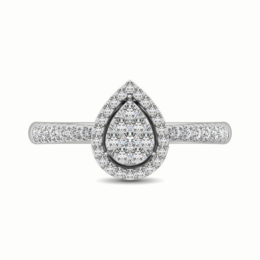 14K White Gold 2/5 Ct.Tw. Diamond Fashion Ring
