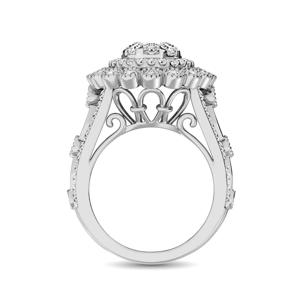 14K White Gold 2 Ct.Tw. Diamond Engagement Ring