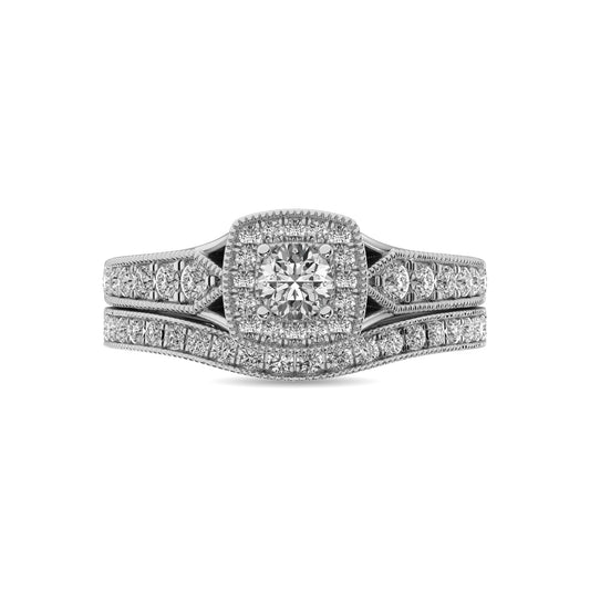 Diamond 1 Ct.Tw. Bridal Ring in 14K White Gold