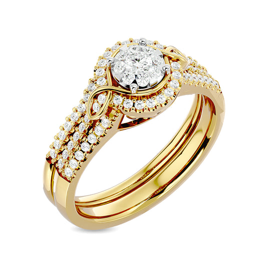 Diamond 1/2 Ct.tw Bridal Ring in 14K Yellow Gold