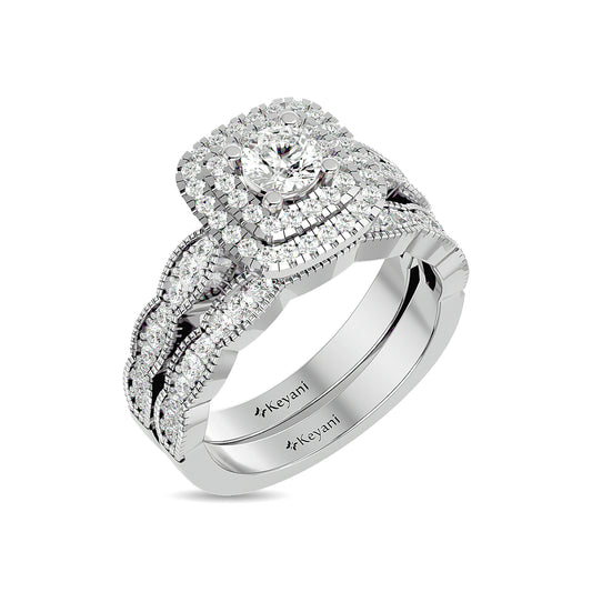 Diamond 1 1/3 Ct.Tw. Bridal Ring in 14K White Gold