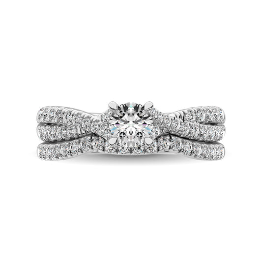 Diamond 1 Ct.Tw. Bridal Ring in 14K White Gold