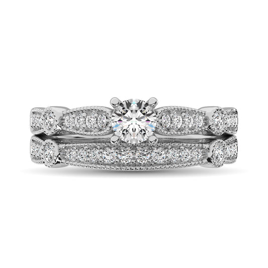 Diamond 3/4 Ct.Tw. Bridal Ring in 14K White Gold