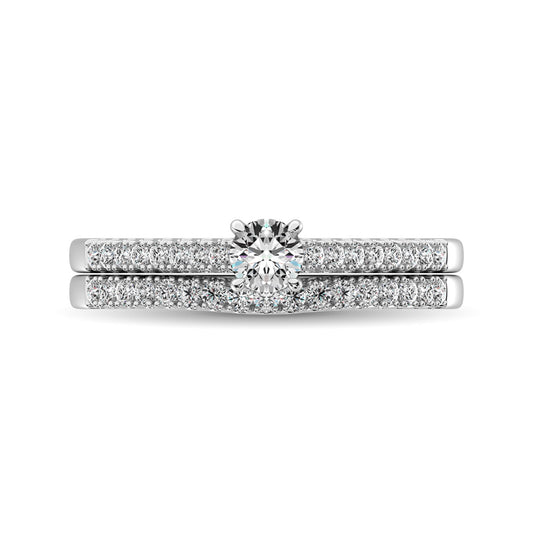 Diamond 1 Ct.Tw. Bridal Ring in 14K White Gold