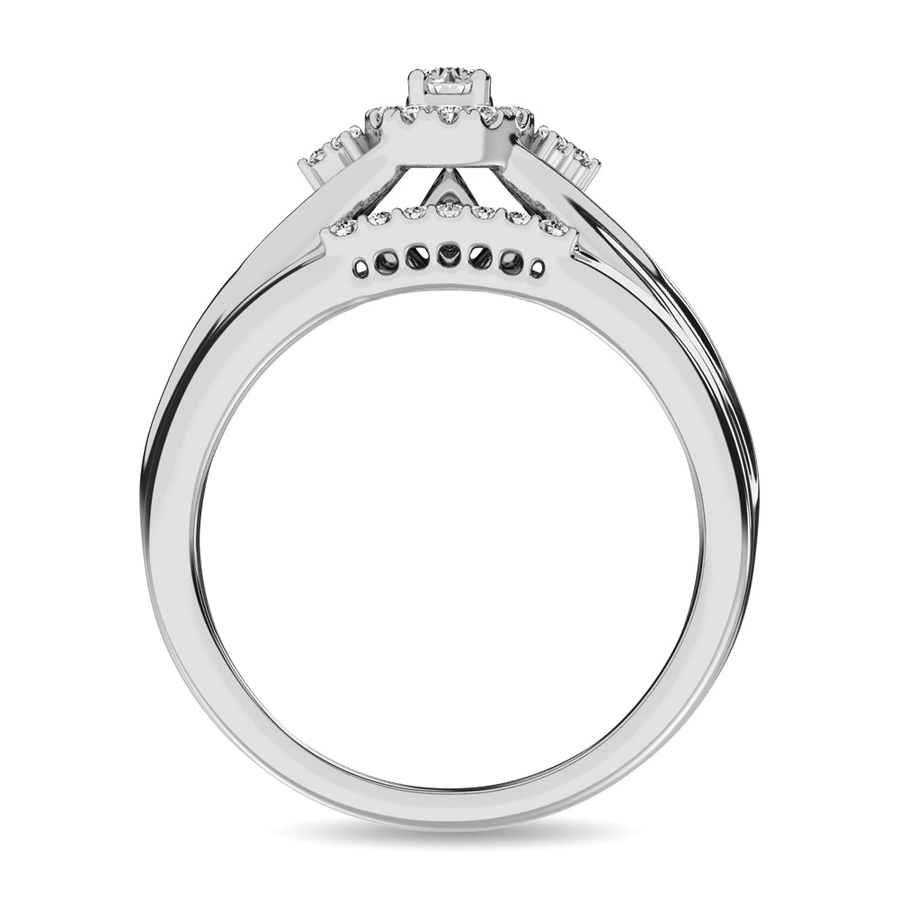 Diamond Bridal Ring 1/4 Ct.tw in Round-cut 10K White Gold