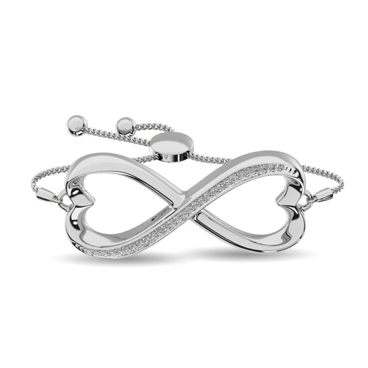 Diamond Infinity Bracelet 1/6 Ct.tw in Sterling Silver