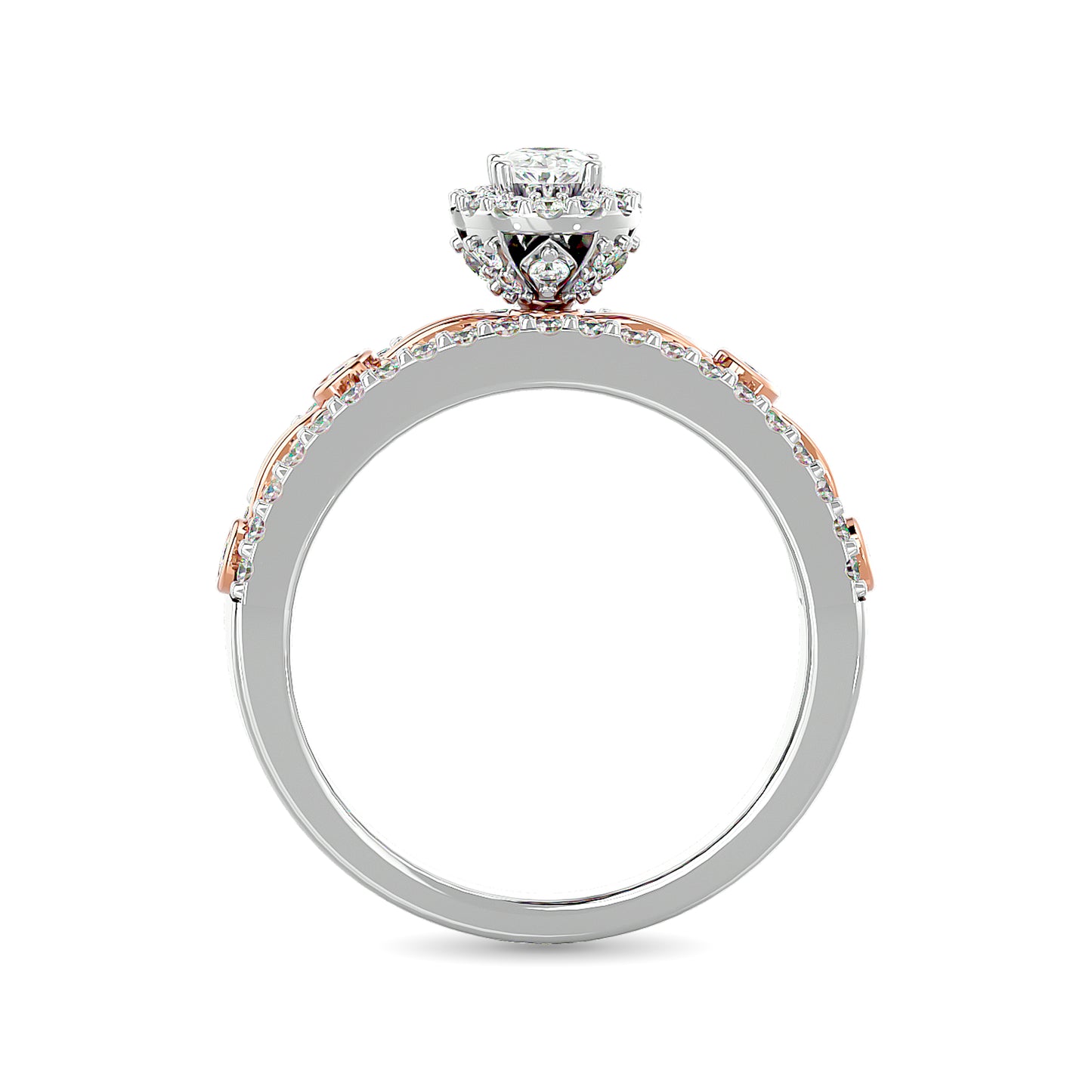 14K White Gold 3/4 Ct.Tw. Diamond Engagement Ring