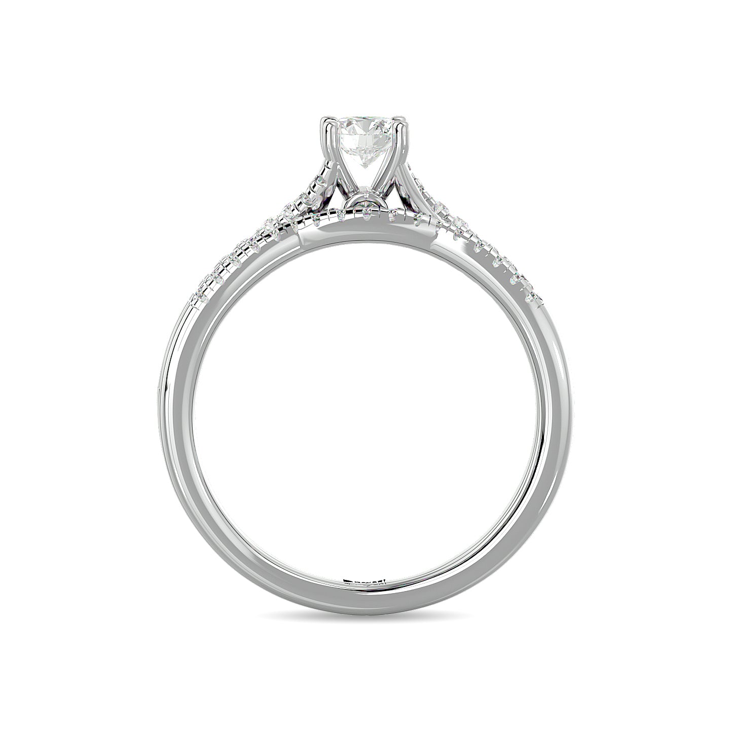 Diamond 1/2 Ct.Tw. Bridal Ring in 14K White Gold