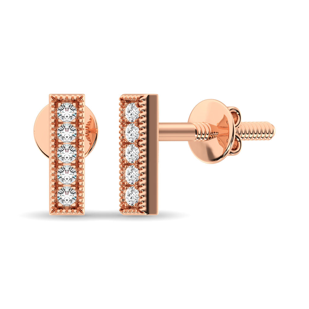 Diamond 1/20 Ct.tw Fashion Earrings in 10K Rose Gold