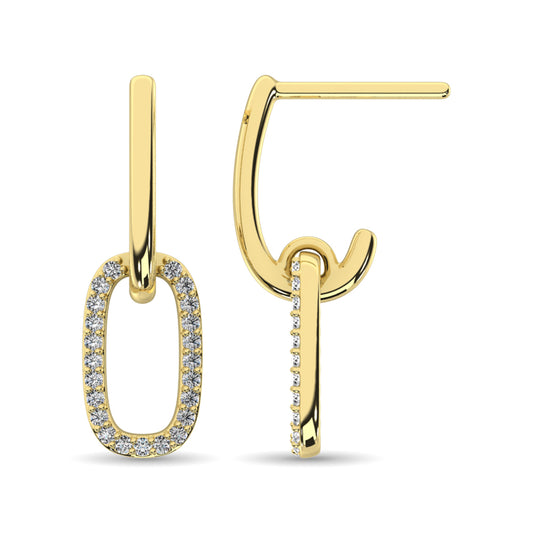 Diamond Fashion Earrings 1/5 Ct.tw in 14K Yellow Gold
