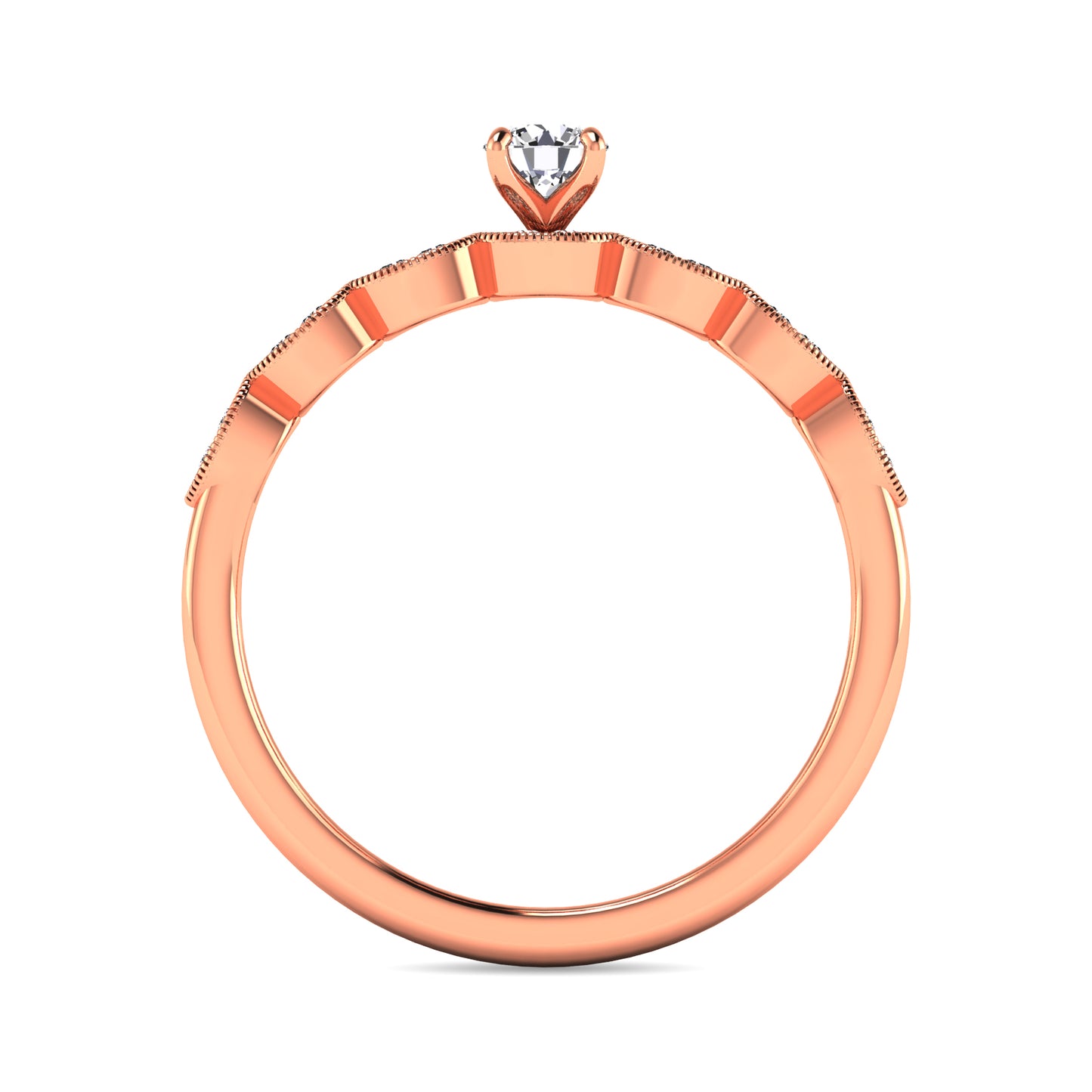 Diamond 1/3 Ct.tw Bridal Ring in 10K Rose Gold