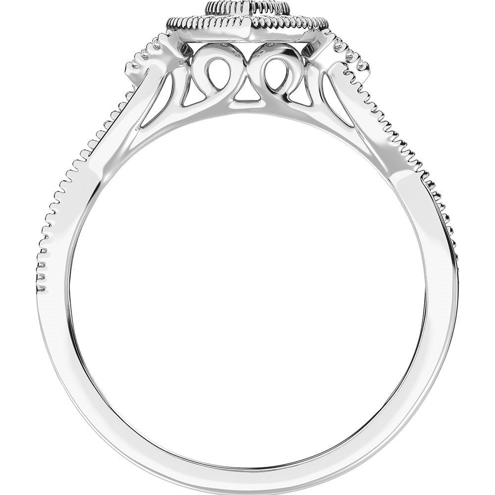 10K White Gold 1/5 Ct.Tw. Diamond Promise Ring
