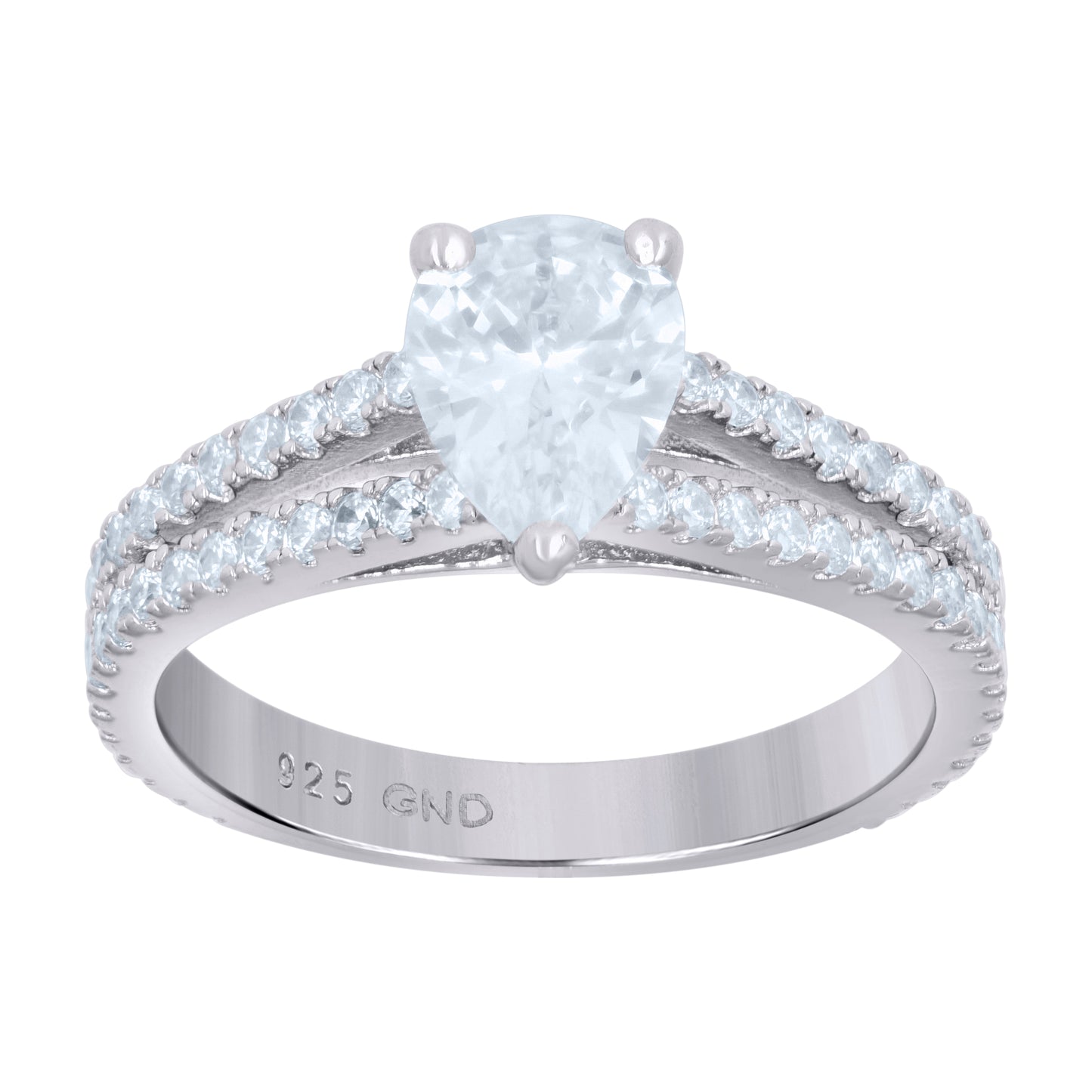 925 Sterling Silver Cz Ring S6