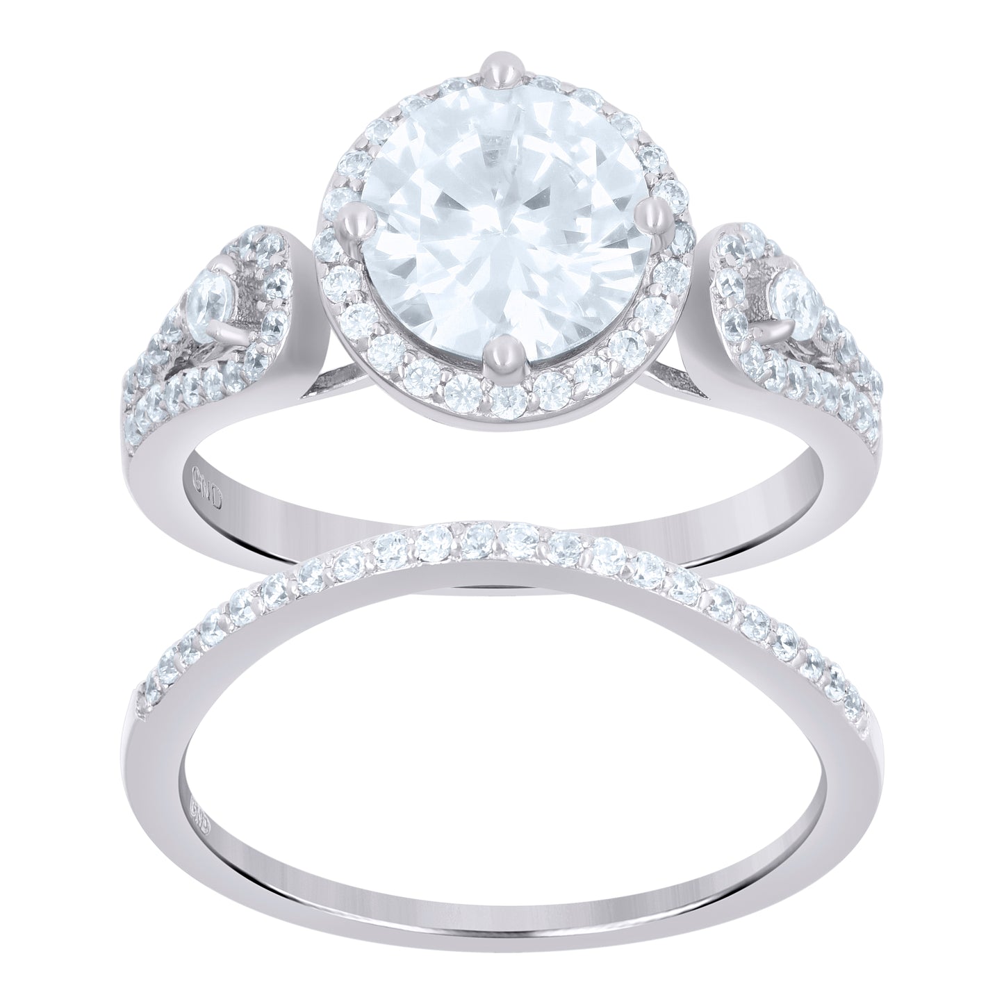 925 Sterling Silver Cz Ring S6