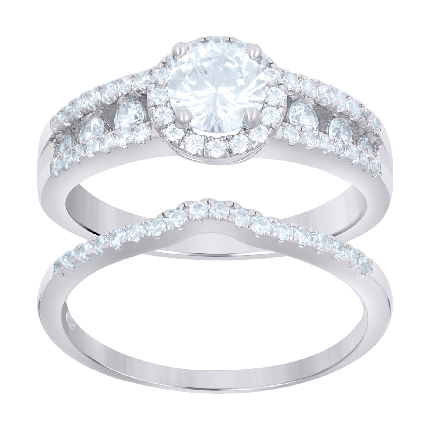 925 Sterling Silver Cz Rings S6