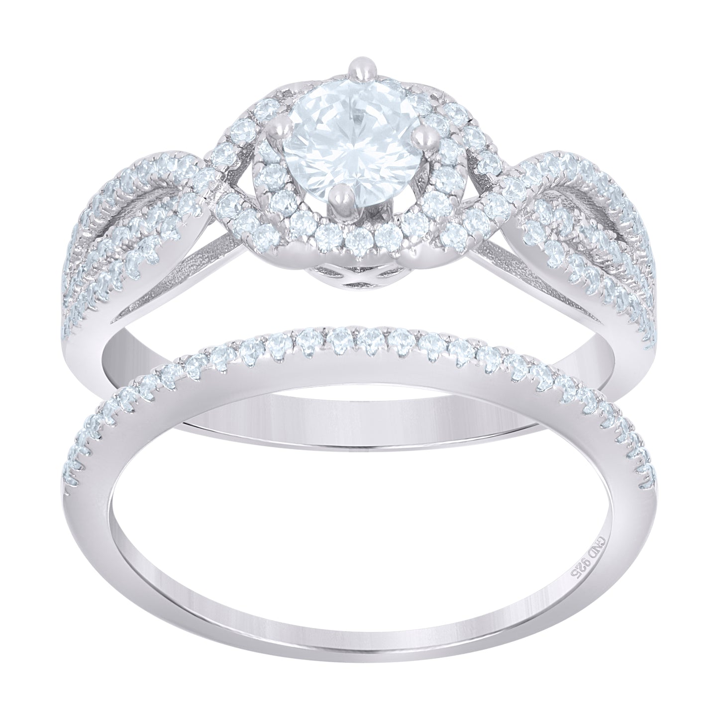 925 Sterling Silver Cz Ring S6