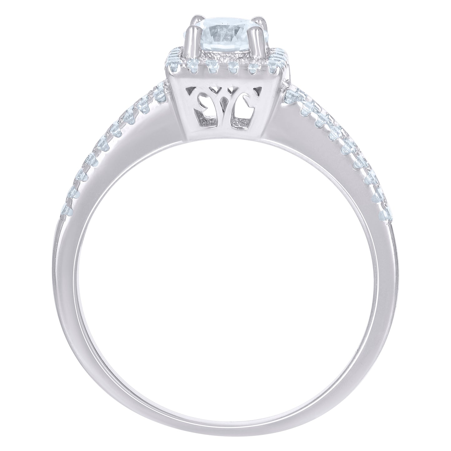 925 Sterling Silver Cz Ring S6