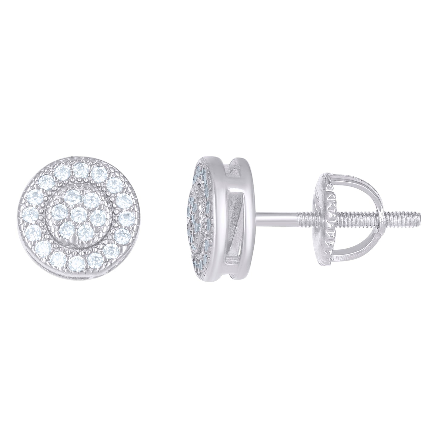 925 Sterling Silver Cz Earring