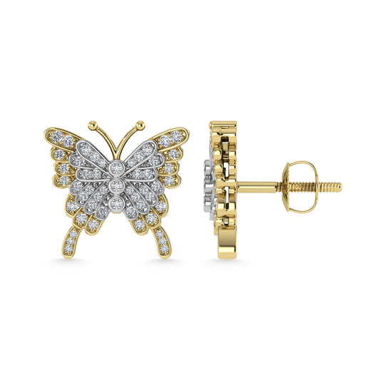 Diamond 1/3 Ct.Tw. Fashion Earrings in 10K Two Tone