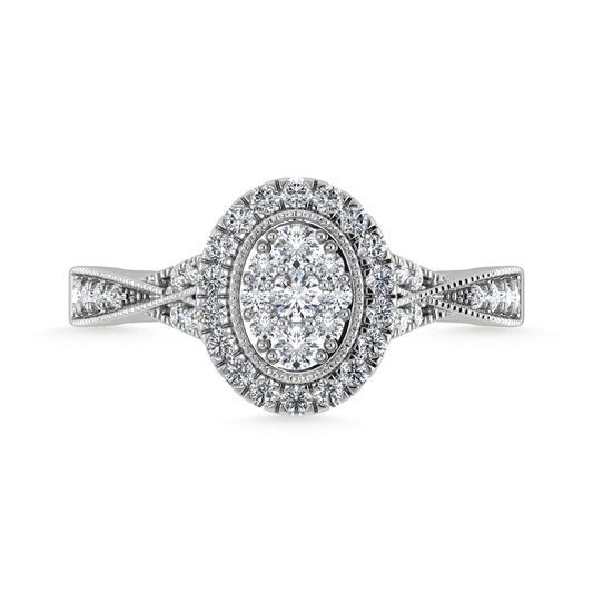 Diamond 1/2 Ct.Tw. Bridal Ring in 10K White Gold