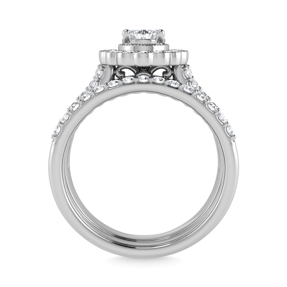 14K White Gold Diamond 1 Ct.Tw. Bridal Ring