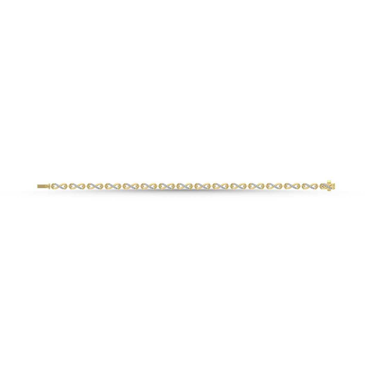 10K Yellow Gold Diamond 1/4 Ct.Tw. Fashion Bracelet