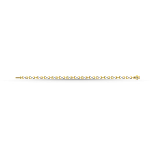10K Yellow Gold Diamond 1/4 Ct.Tw. Fashion Bracelet