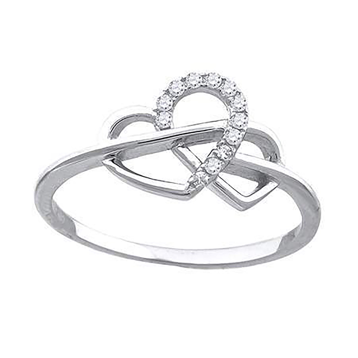 925 Sterling Silver Cz Ring S6