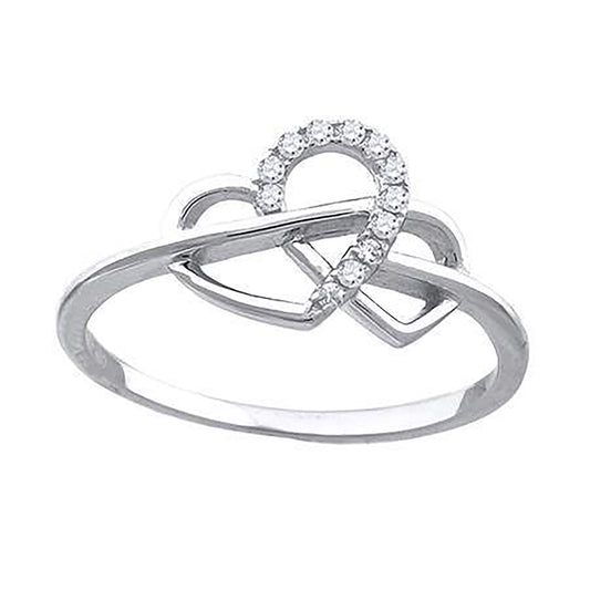925 Sterling Silver Cz Ring S6