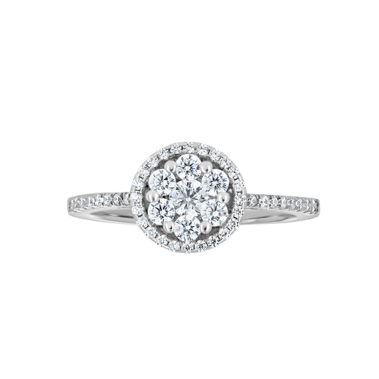 925 Sterling Silver Cz Ring S6