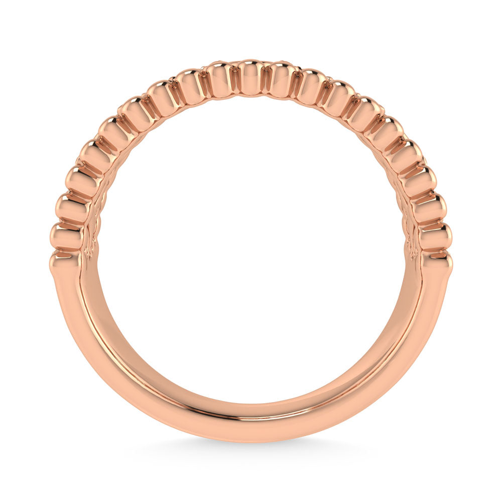 10K Rose Gold 1/10 Ct.Tw. Diamond Fashion Band