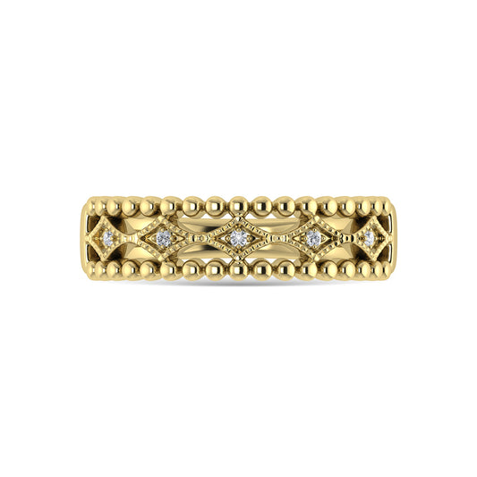 10K Yellow Gold Diamond 1/20 Ct.Tw. Fashion Band