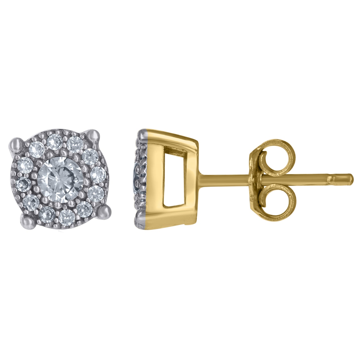10Kt Gold Cz Earrings