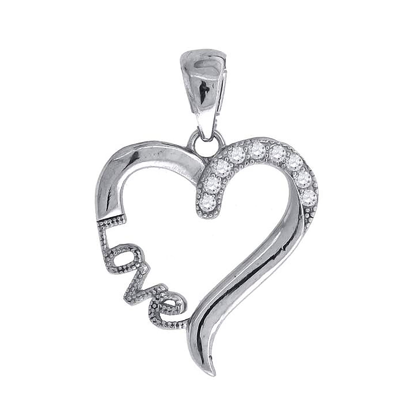 925-Cz Heart Pendant