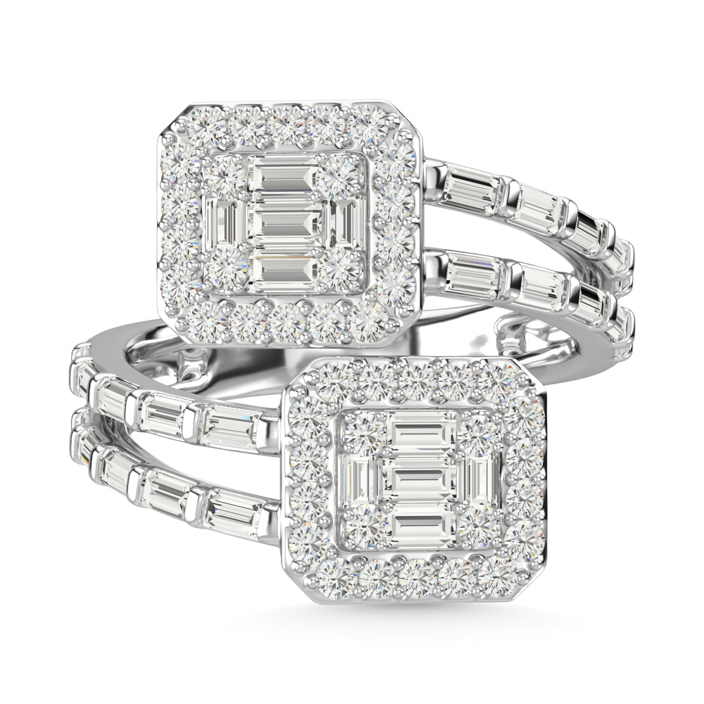 14K White Gold Diamond 1 Ct.Tw. Fashion Ring