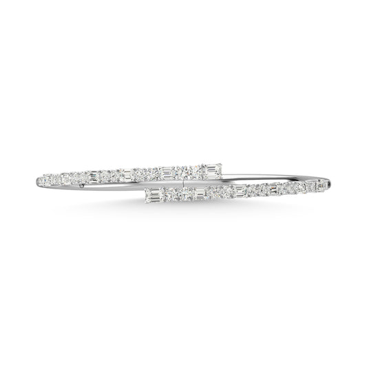14K White Gold Diamond 2 5/8 Ct.Tw. Fashion Bangle