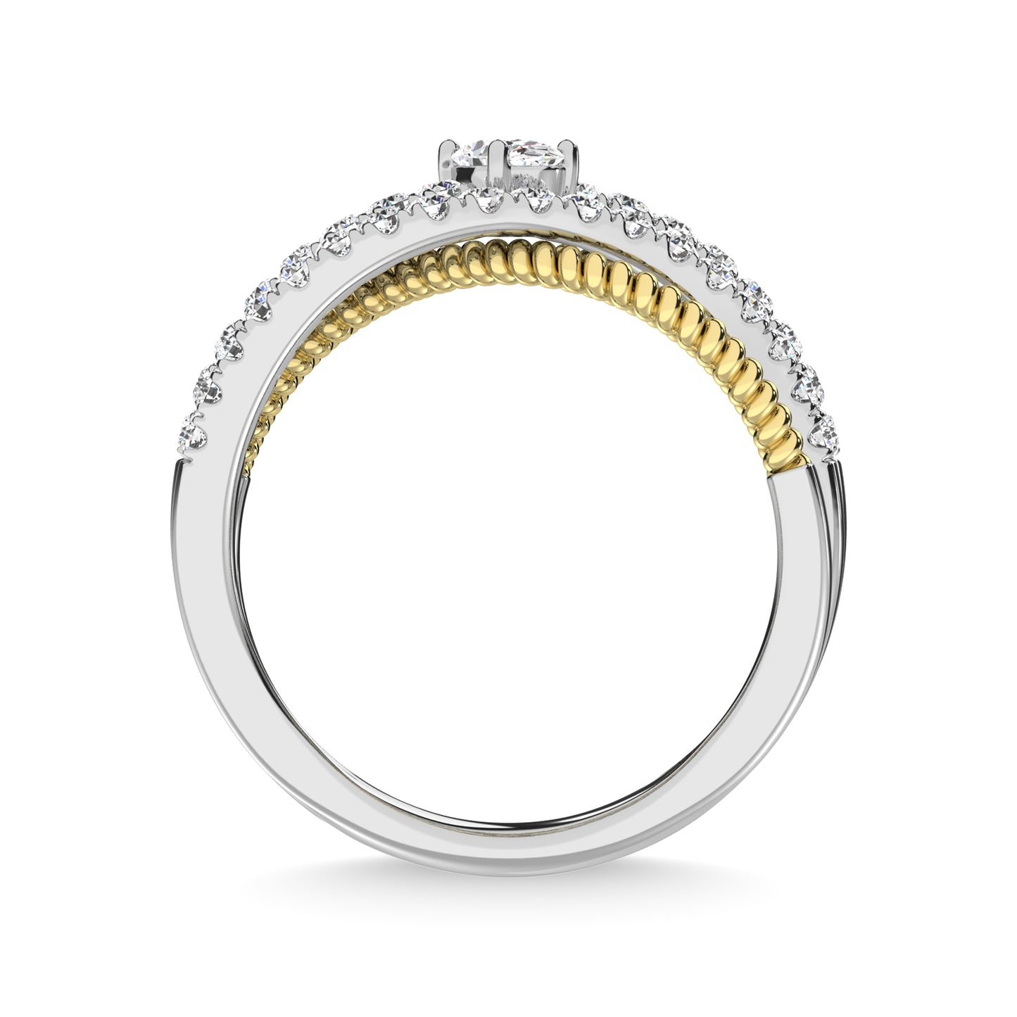 14K Two Tone Diamond 1 Ct.Tw. Fashion Ring