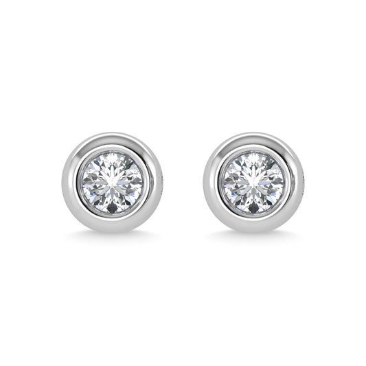 14K White Gold Diamond 1/5 Ct.Tw. Stud Earrings