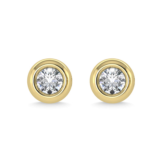 14K Yellow Gold Diamond 1/5 Ct.Tw. Stud Earrings