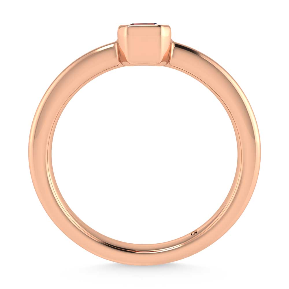 14K Rose Gold Diamond 1/3 Ct.Tw. And Ruby Fashion Ring