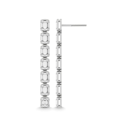 14K White Gold Diamond 1 1/2 Ct.Tw. Fashion Earrings