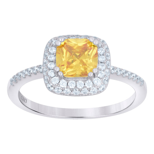 925 Sterling Silver Cz Ring S6