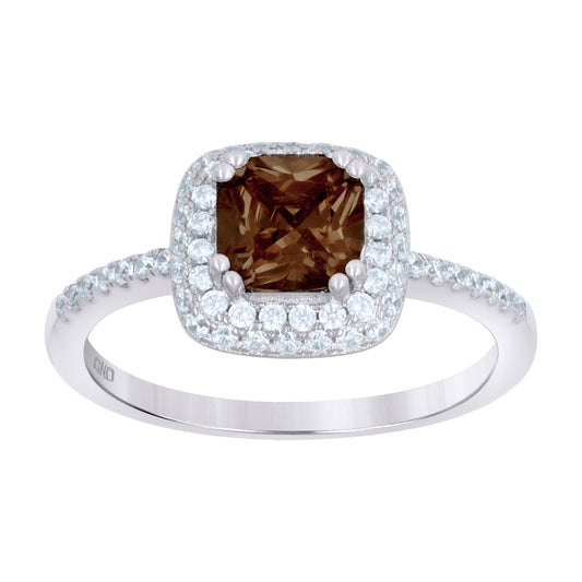 925 Sterling Silver Cz Ring S6